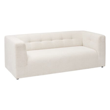 Canapea Atmosphere Zenia cu trei locuri, culoare Ivory, 203x90x71 cm