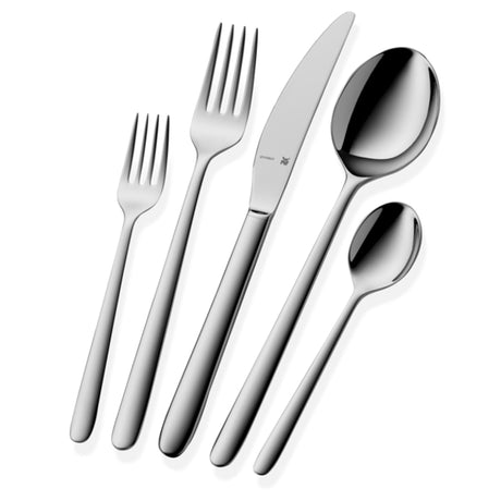 Комплект прибори WMF Flame Plus, Инокс, 30 части, Сребро
