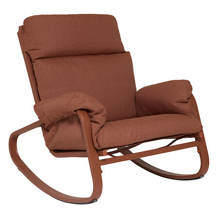 Auriale rocking chair aluminium mahogany