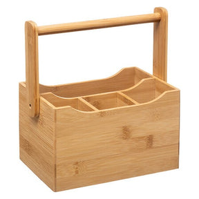 Органайзер за прибори и салфетки 5five, Бамбук, Бежов