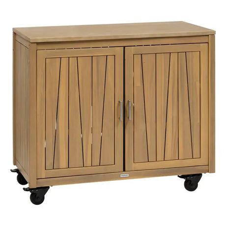 Модул с 2 врати за външна кухня Hesperide Magma, Акация и алуминий, 100x50x86 cm - Homesector