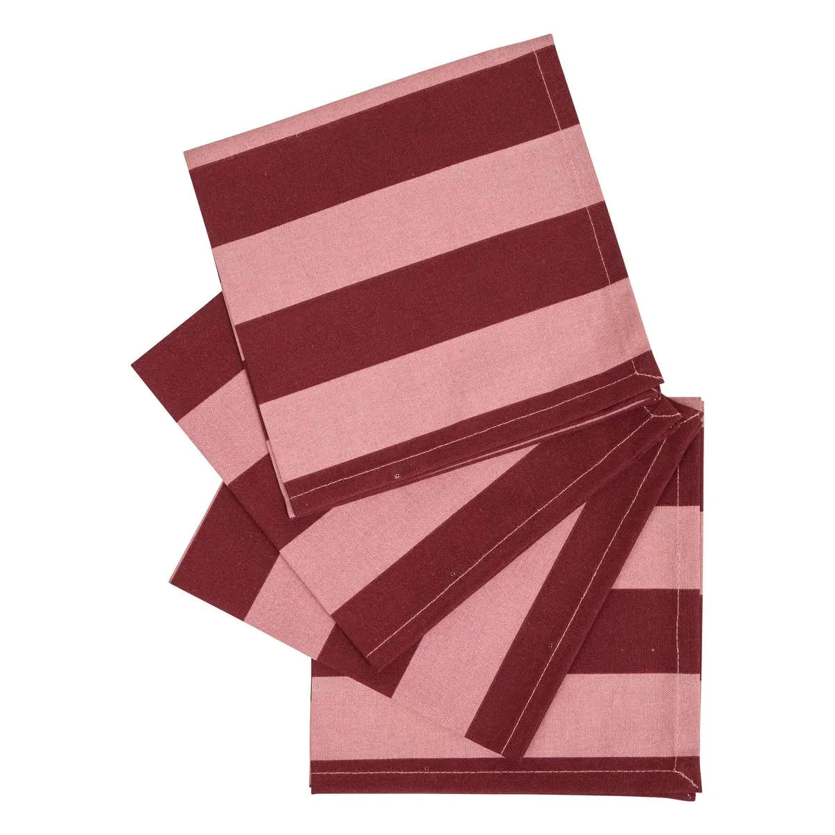 Set de șervețele Atmosphera Cherry, Bumbac, Roșu, 40x40 cm, 4 buc