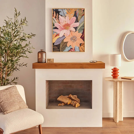 Pictură Atmosphere Daisy, Imprimeu pe pânză 58x78 cm, Flori aurii