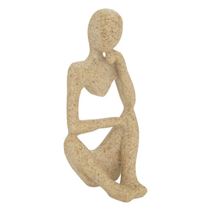 Декоративна фигура atmosphera Aby, Смола, Бежов, 12 cm, 3 бр