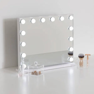 Oglindă de baie 5five Holly, LED, 50x10x42.5 cm, Alb