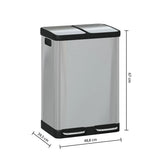 Кош за рециклиране 5five Ariane, Метал, 2x30 L