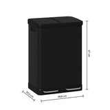 Кош за рециклиране 5five Ariane, Метал, 2x30 L