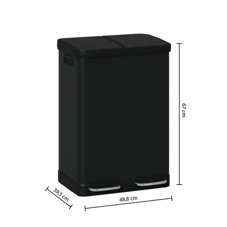 Coș de reciclare 5five Ariane, Metal, 2x30 L