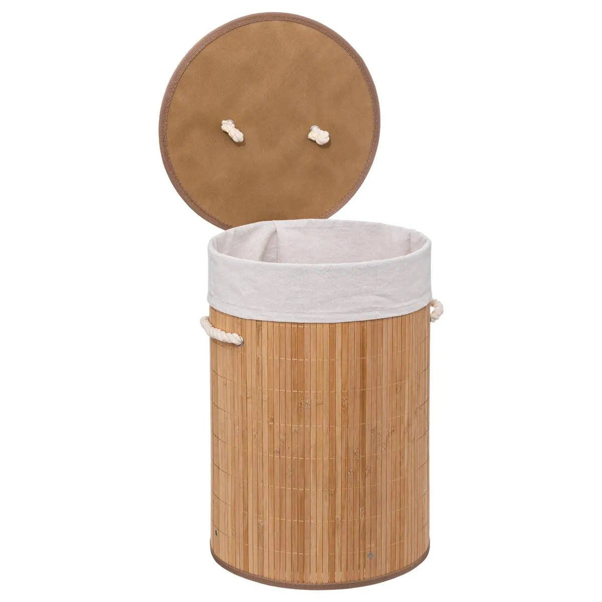 Coș de rufe 5five Bambou, rotund, 48 l
