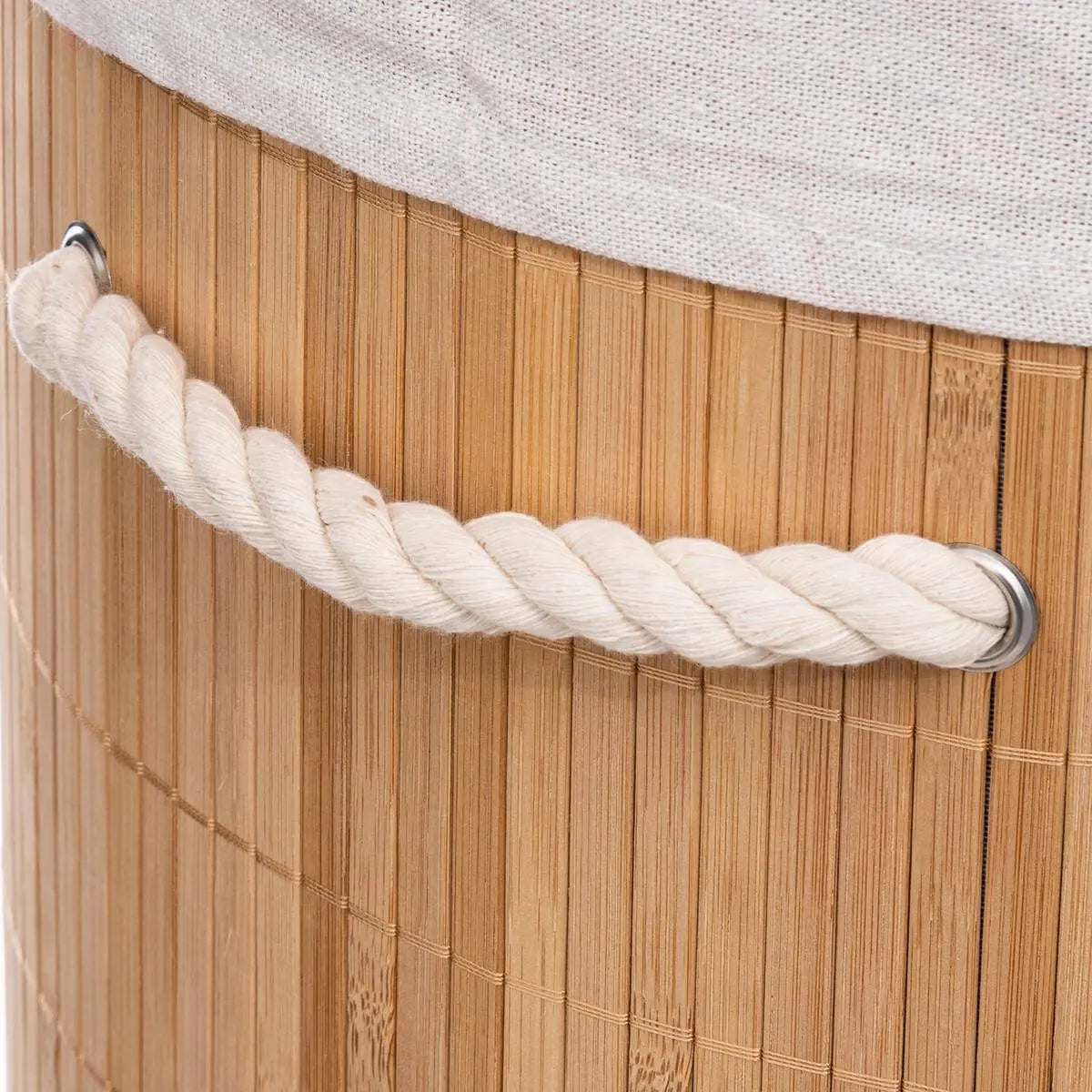Coș de rufe 5five Bambou, rotund, 48 l