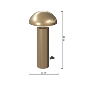 Cilindru ciupercă Lampion Atmosphere, Metal, Auriu, 97 cm