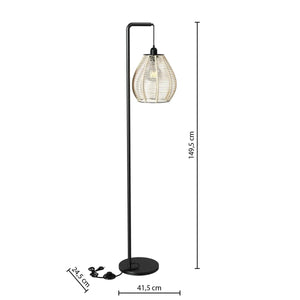 Lampă Atmosphera Delia, Metal, Natural, 149,5 cm