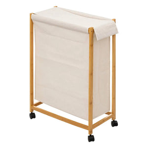 Coș de rufe 5five Bambou, pe roți, 52 l