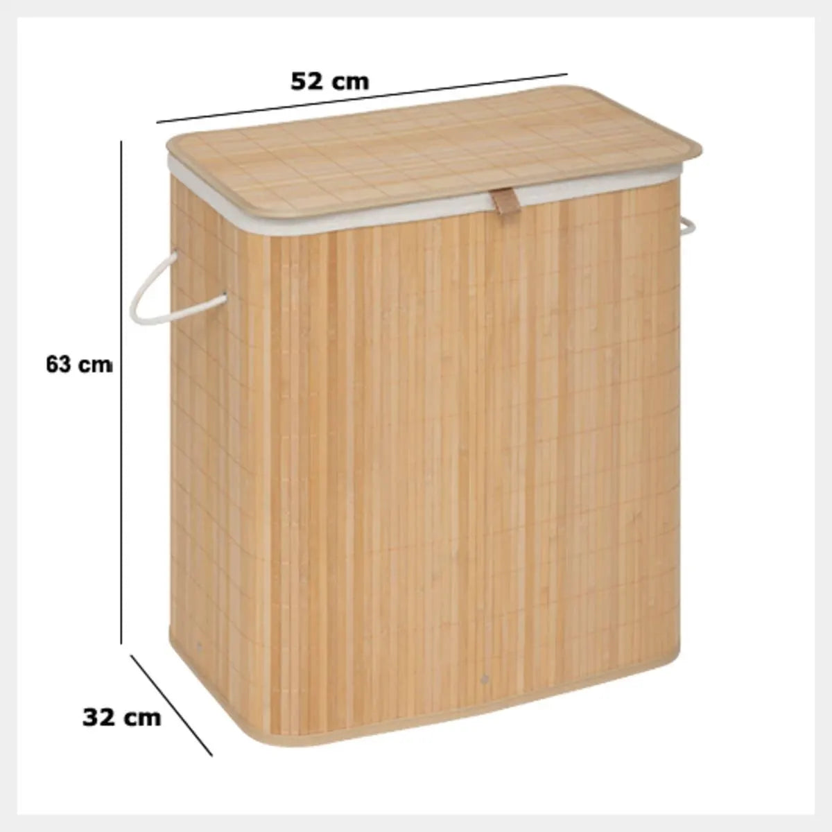 Coș de rufe 5five, Bambus, 100 l