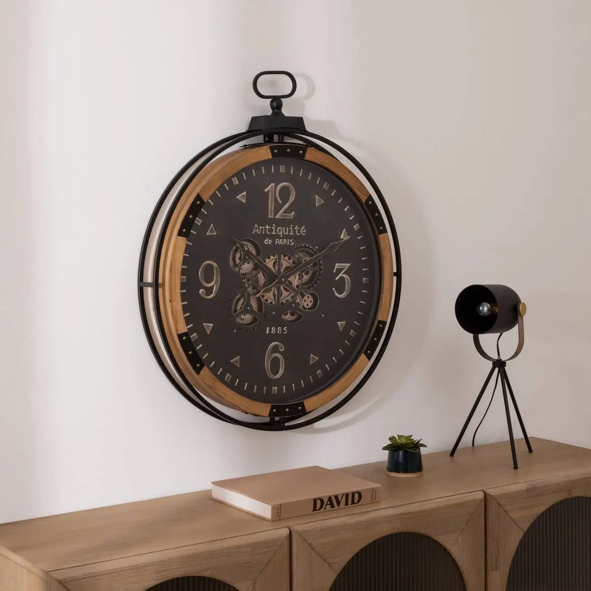Ceas de perete Atmosphera Amri, Ø84x70 cm, Metal, Roți dințate