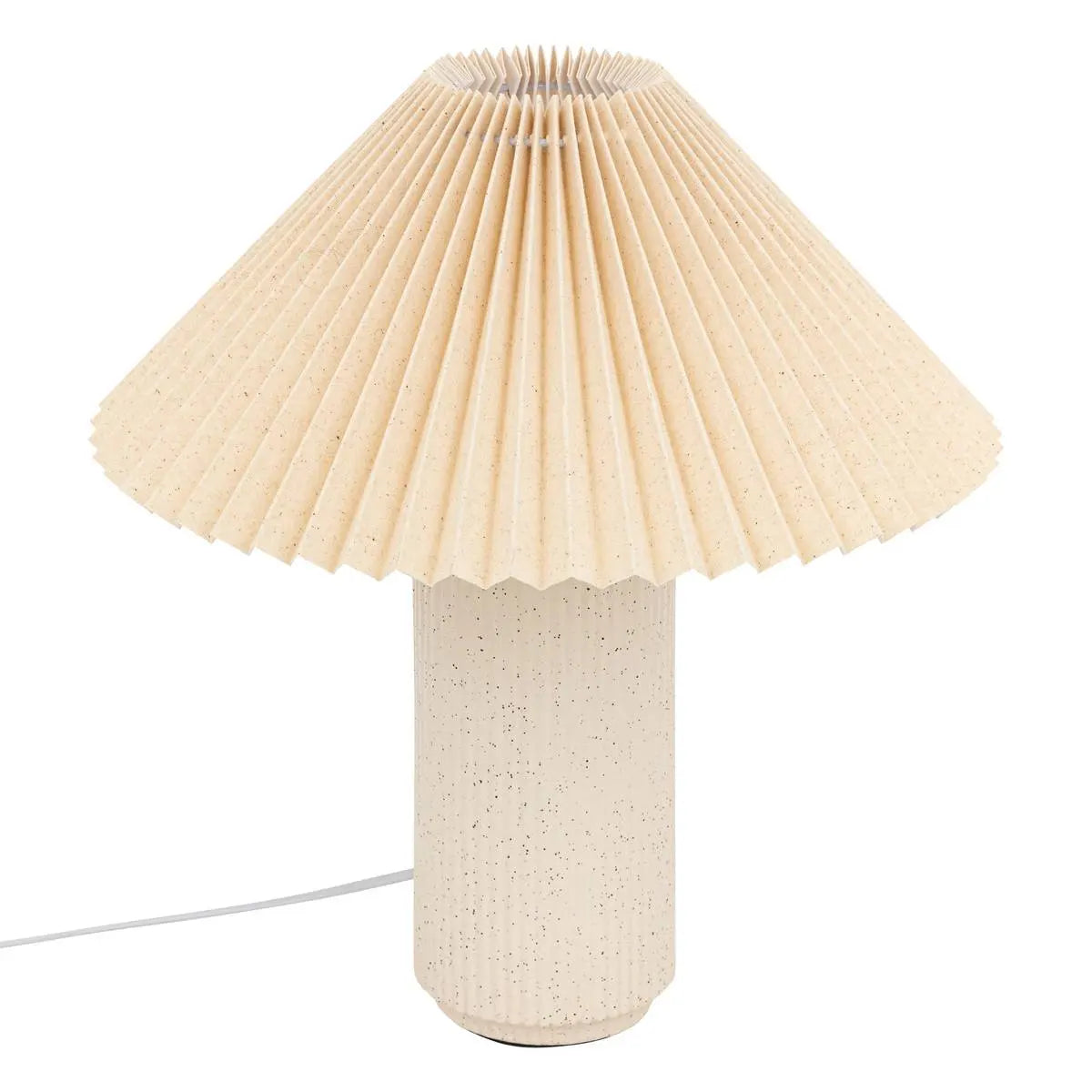 Lampă de masă Atmosphera Talya, Cilindru, Înălțime 38 cm, Alb