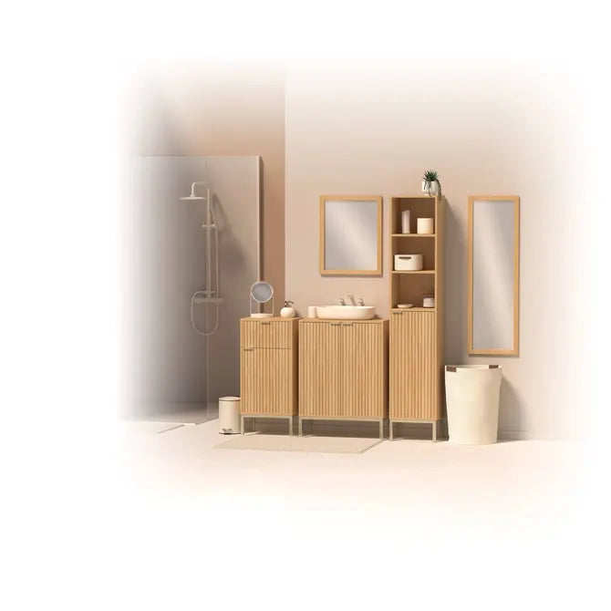 Oglindă de baie 5five Ivory, rotundă, Pivot Duo