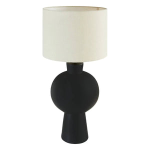 Lampă de masă atmosferă Yulia, Înălțime 59 cm, Ceramică neagră