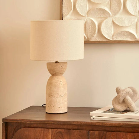 Lampă de masă Erin, Ø28xH47.5 cm, marmură bej