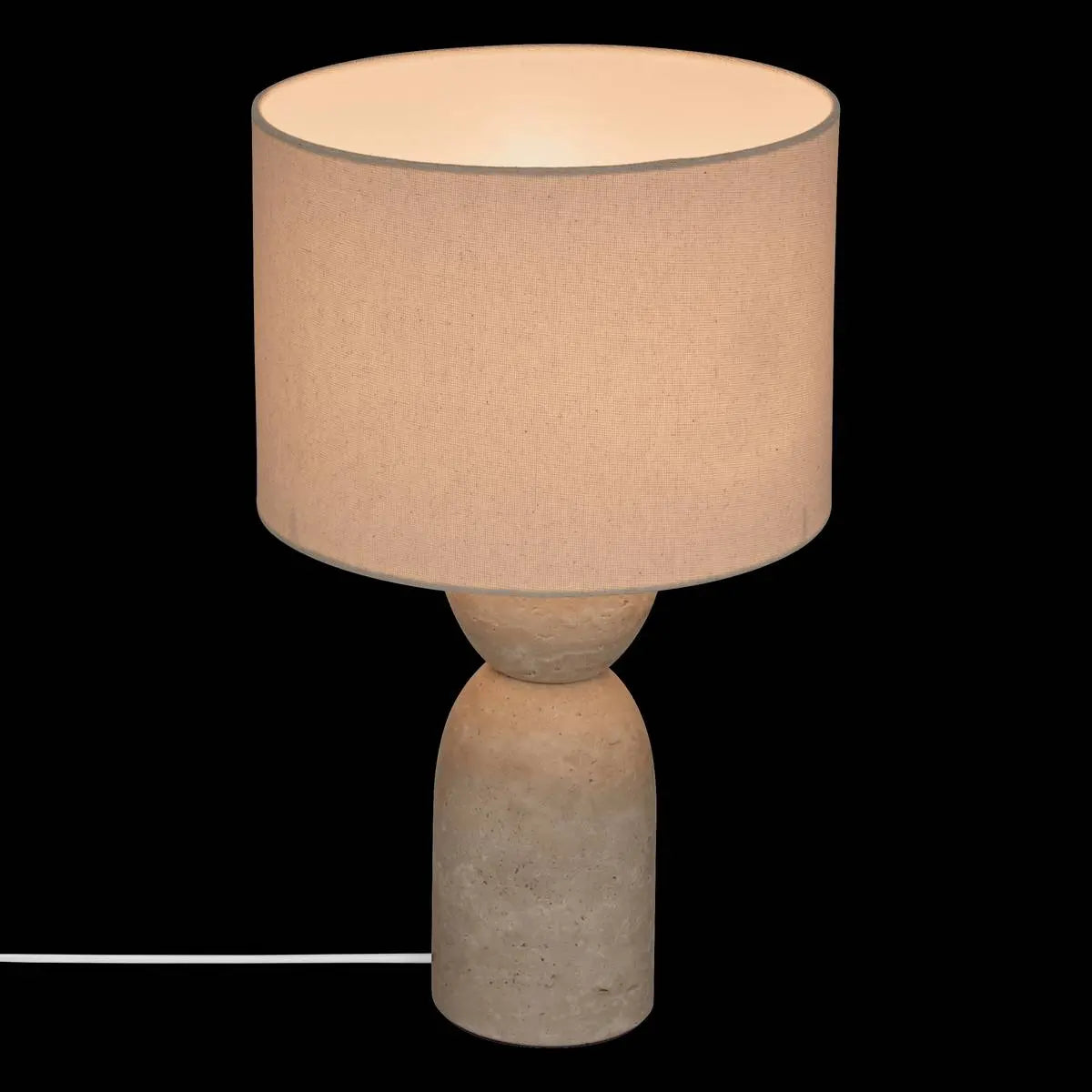 Lampă de masă Erin, Ø28xH47.5 cm, marmură bej