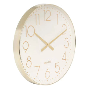 Ceas de perete Atmosphera Laure, Ø51 cm, plastic auriu