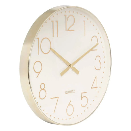 Ceas de perete Atmosphera Laure, Ø51 cm, plastic auriu