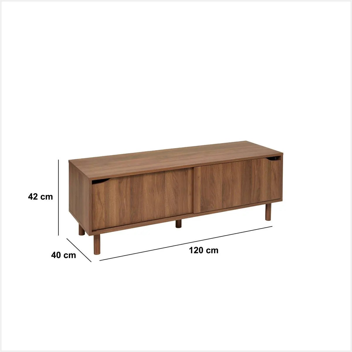 Dulap TV 5five Slidy, cu 2 uși glisante, 120x40x42 cm