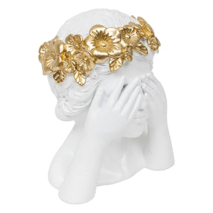 Figurină decorativă Atmosphera Wild Romance, Rășină, Alb, 22 cm
