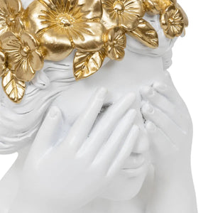 Figurină decorativă Atmosphera Wild Romance, Rășină, Alb, 22 cm