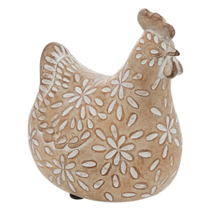 Figurină decorativă Atmosphera Linda, Rășină, Bej, 20 cm