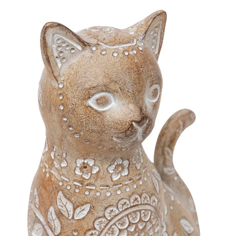 Figurină decorativă Atmosphera Lindo, Rășină, Bej, 19 cm