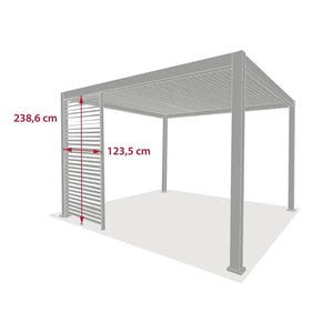 Капак за пергола Hesperide Evora, Графит, 1.3 m