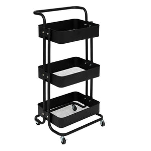 Cărucior de bucătărie 5five Black Edition, Negru, Metal, 3 niveluri