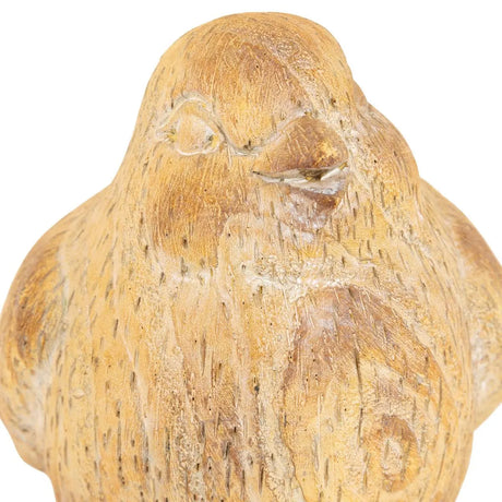 Figurină decorativă Atmosphera Birdy, Rășină, Bej, 14 cm