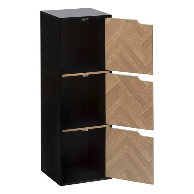 Рафт 5five Mix'n Door Chevrons, 3 отделения, Черен