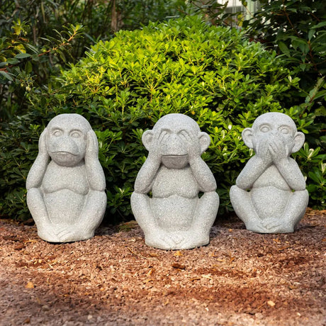 Statuie decorativă Atmosphera Sohel, Rășină, Gri, 42 cm