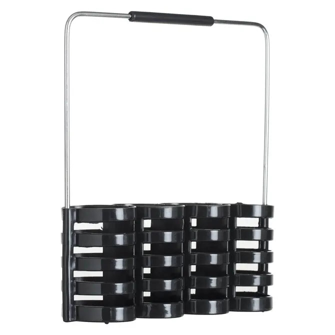 Комплект прибори Secret de Gourmet Géo, Черен, Със стойка, 24 части
