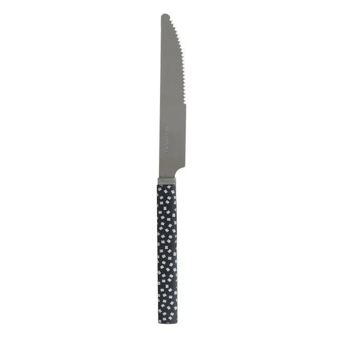 Комплект прибори Secret de Gourmet Géo, Черен, Със стойка, 24 части