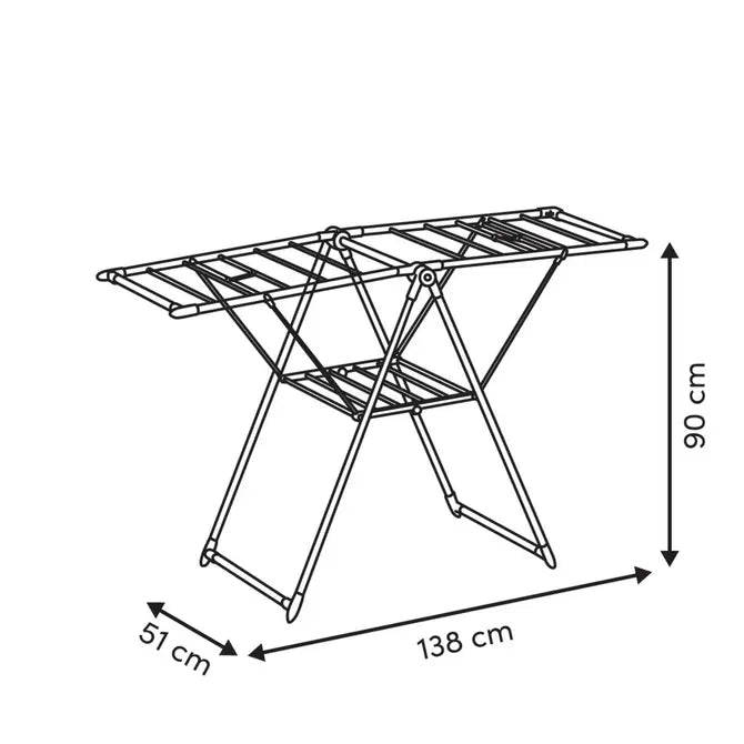 Uscător de rufe 5five Bara cu aspect de lemn, cu aripioare, efect metalic de lemn, 13 m