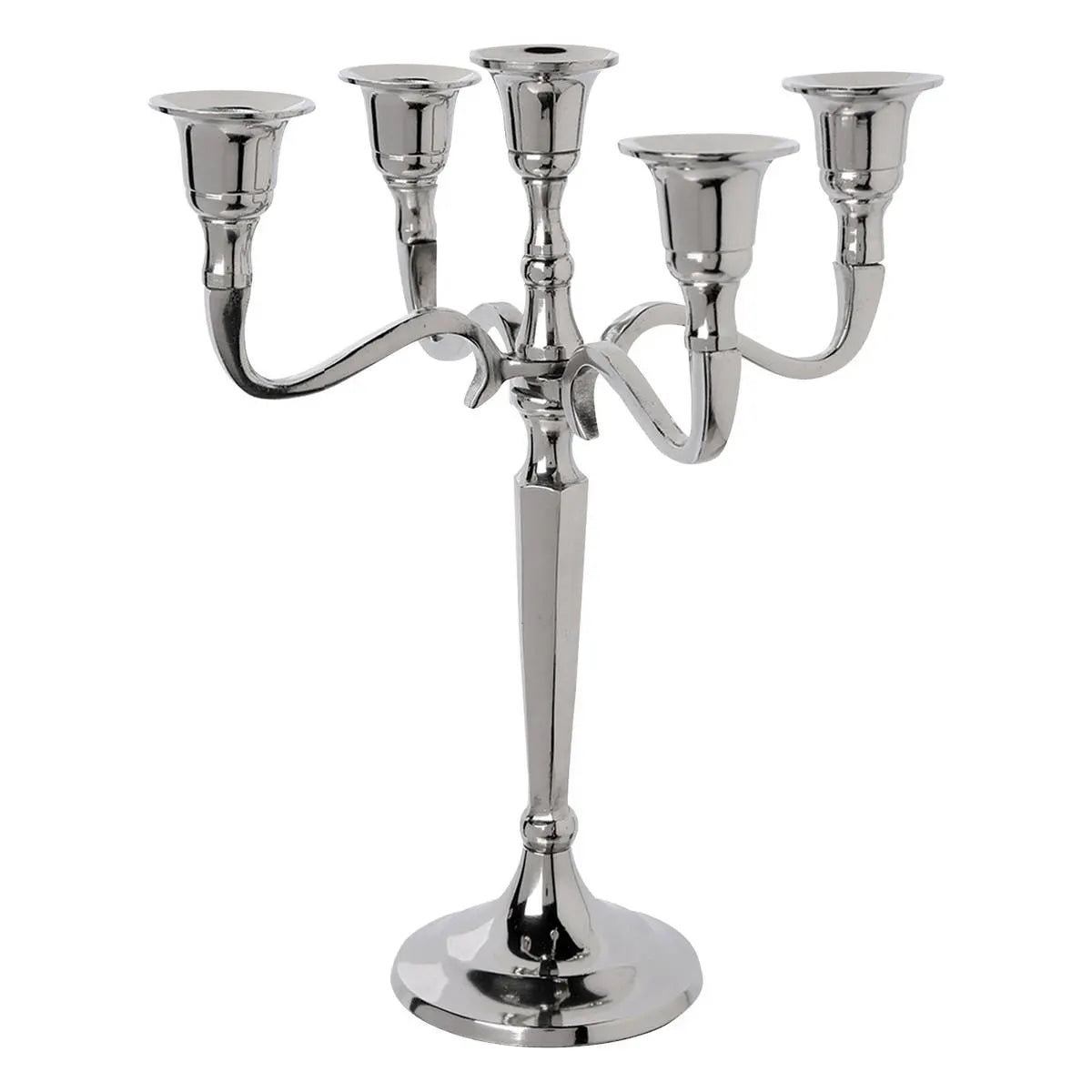 Sfeșnic cu 5 brațe, atmosferă, metal, 27 cm