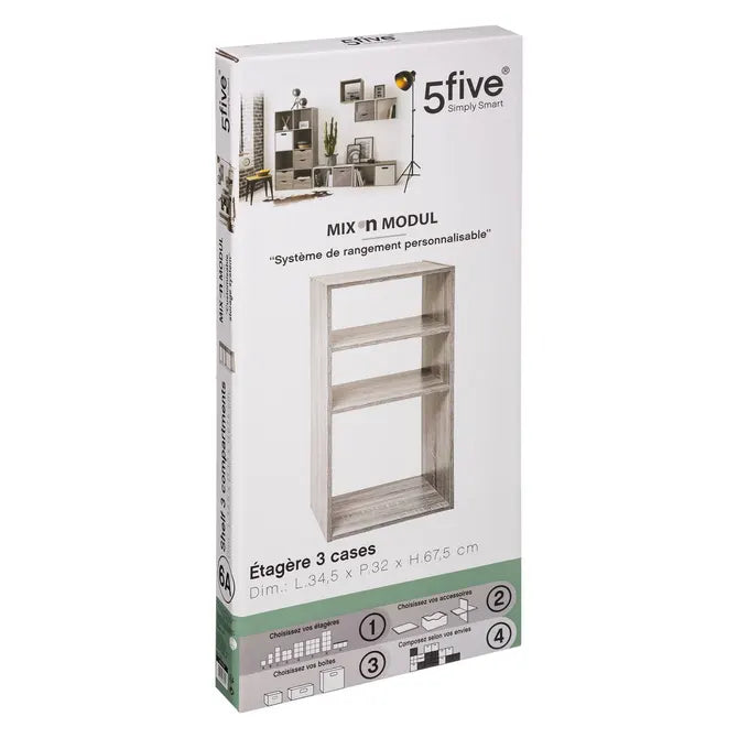 Рафт 5five Mix'n Modul, 2+1 отделение, MDF, 35x32x68 cm