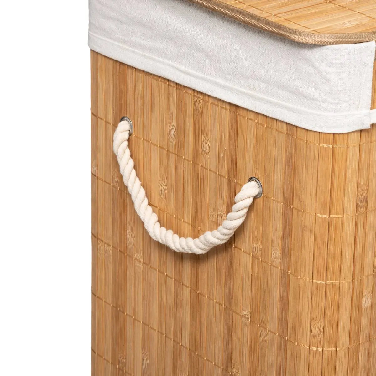Coș de rufe 5five, Bambus, Dreptunghiular, 60 l
