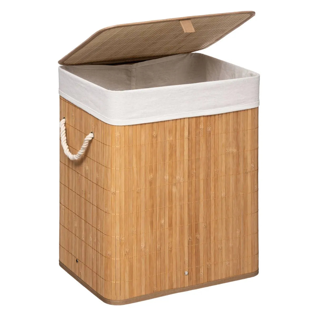 Coș de rufe 5five, Bambus, Dreptunghiular, 60 l