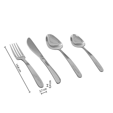 Комплект прибори Secret de Gourmet Orba, Инокс, 24 части