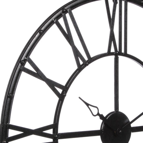 Ceas de perete Atmosphera Andras, Vintage, Ø69 cm, Metal negru