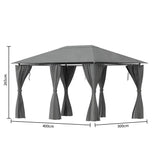 Κιόσκι Hesperide Santorini, χρώμα σχιστόλιθου, 3×4 m