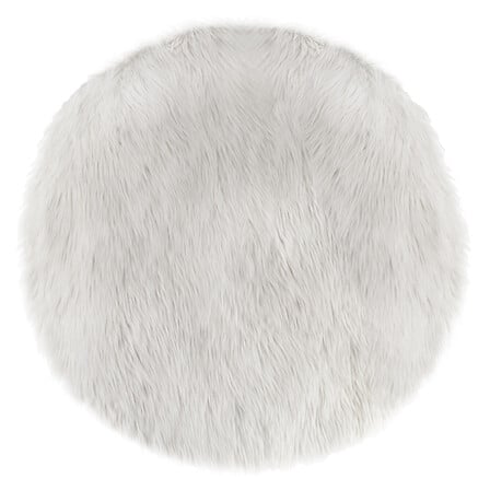 Covor pentru copii Atmosphera Blană, Alb, 90 cm