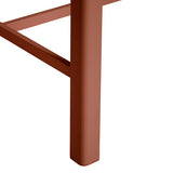 Fixed bar table Skyla 4 seats glass mahogany