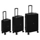 Комплект от 3 твърди куфара 5five, ABS, 98L, Черен
