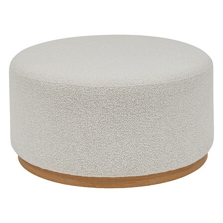 Puf XL Atmosphere Nesky, Boucle, Alb, Ø81 cm